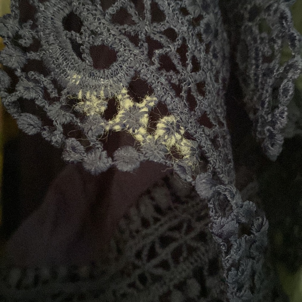 247.Women's Hi-Lo Midi Dress with Lace Trim and Square Back Details NWT - Picture 5 of 5